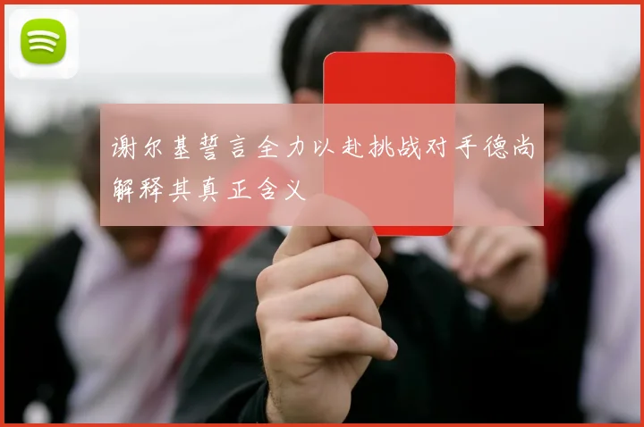 谢尔基誓言全力以赴挑战对手德尚解释其真正含义
