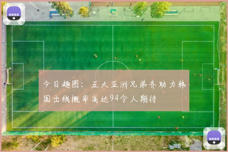 今日趣图：五大亚洲兄弟齐助力韩国出线概率高达94令人期待